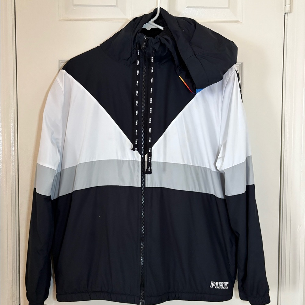 PINK Victoria's Secret Men's Tri-Tone Windbreaker